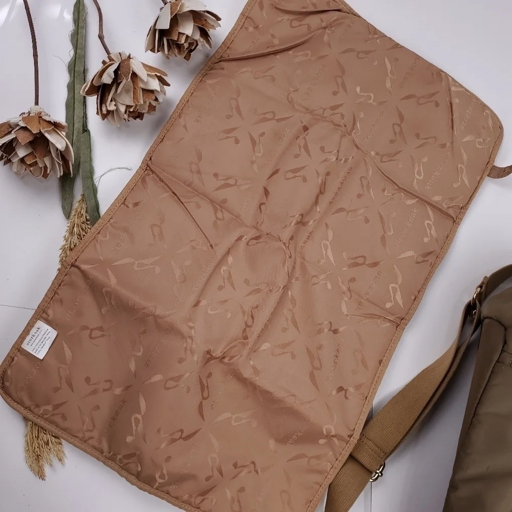 Storksak Tan Diaper Bag w/ Changing Mat